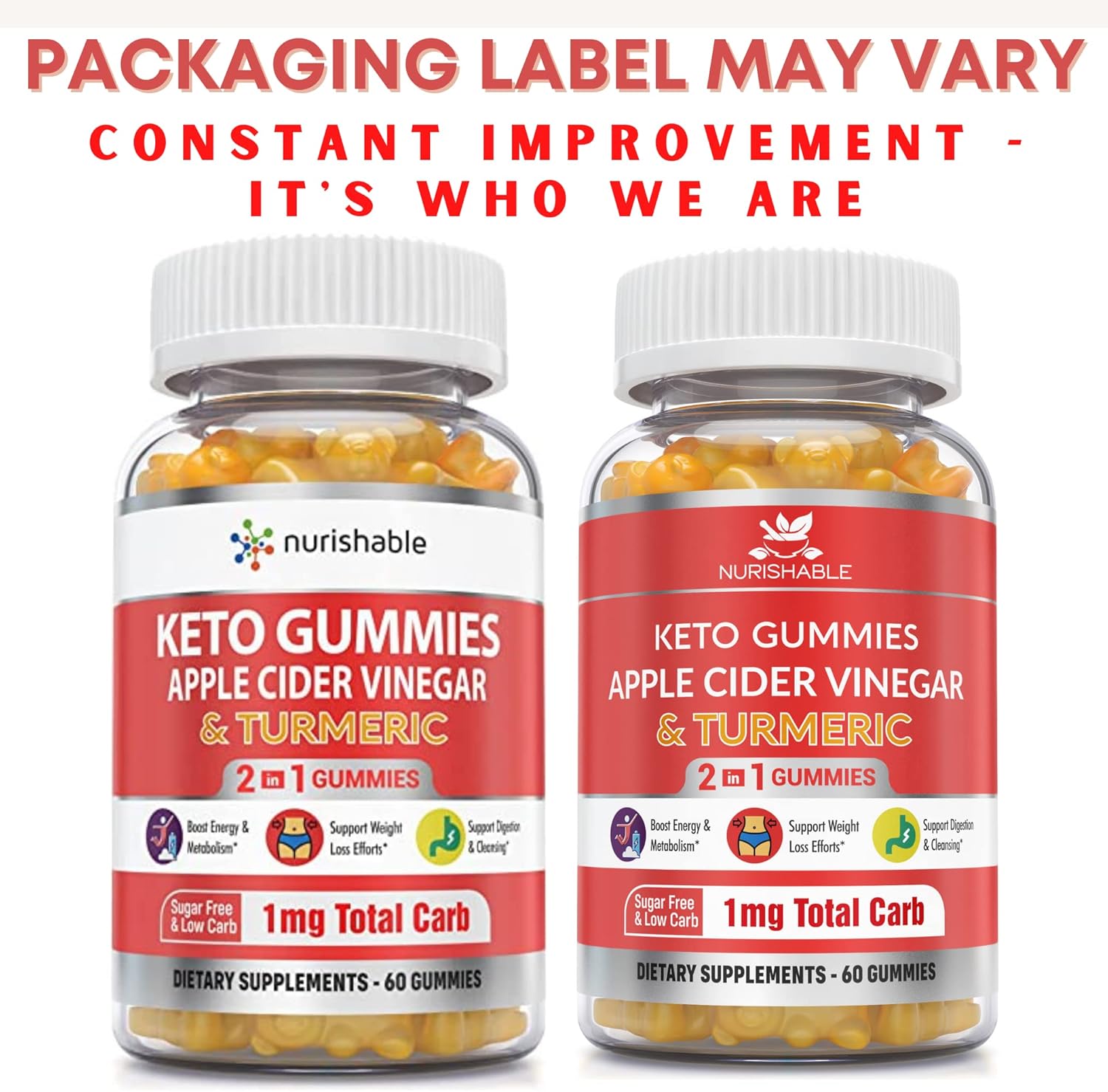 ACV Keto Gummies with Apple Cider Vinegar and Turmeric - 60 Gummies S781222