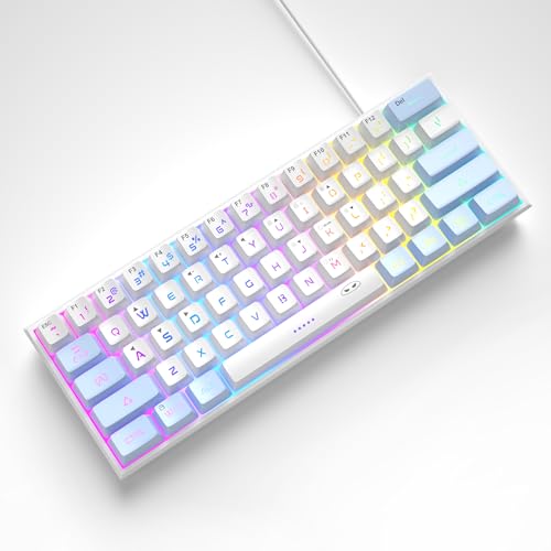 Mini 60% RGB Backlit 61 Key Ultra-Compact Mechanical Feeling Keyboard (Black) A73668