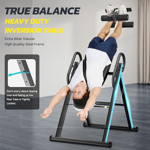 Heavy Duty Gravity Inversion Table 300 lbs Capacity with Adjustable Protective Belt O321007