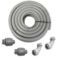 2 in. Dia x 25 ft. Non-Metallic UL Liquid Tight Electrical Conduit Kit with 2 Straight and 2 Angle Fittings W247