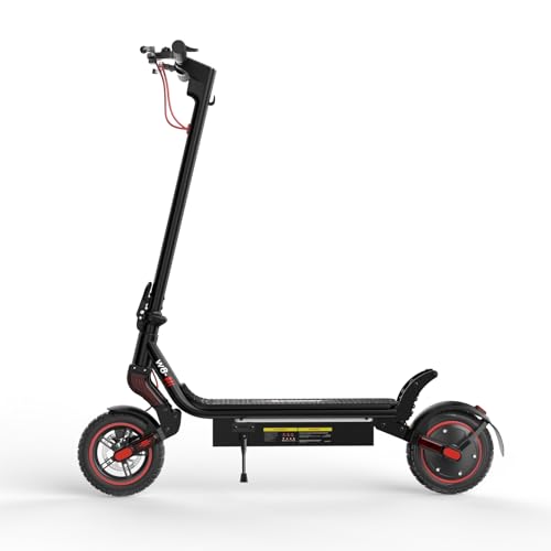 Electric Scooter with 1000W Motor, 28 MPH, 10" Pneumatic Tires, Foldable Handlebar W652937