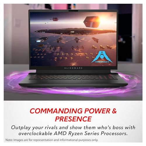 M18 Gaming Laptop, AMD Ryzen 9 7845HX, 32 GB DDR5 RAM, 2 TB SSD, NVIDIA GeForce RTX 4070, 18 FHD+ Display, Backlit Keyboard, Windows 11 Pro, Dark Metallic Moon U94374