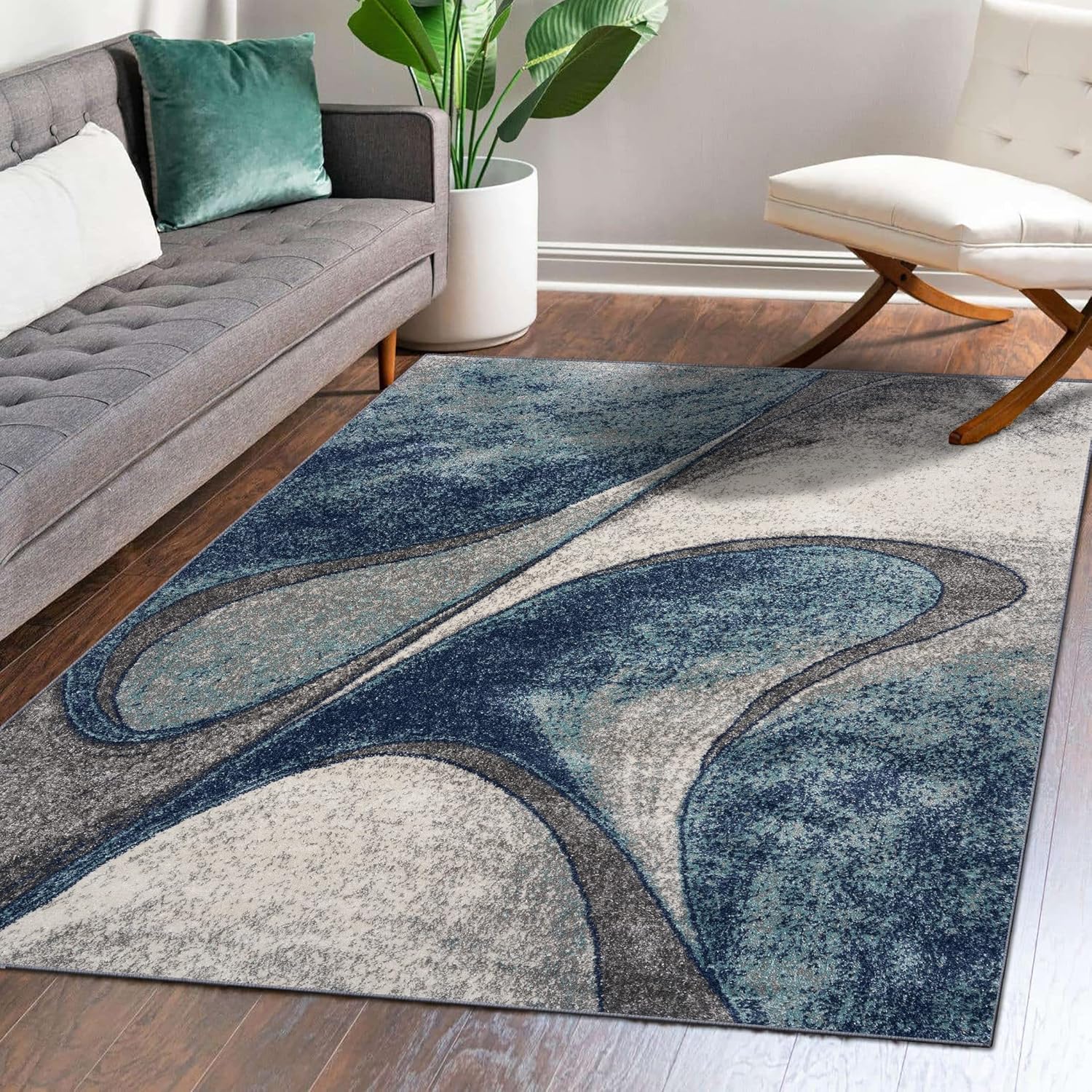 Blue 8x10 Area Rug X1040