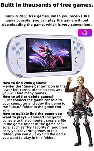 Handheld Game Console 4.3 inch Double Joystick 8GB 2200 Retro Game Portable Black A761033