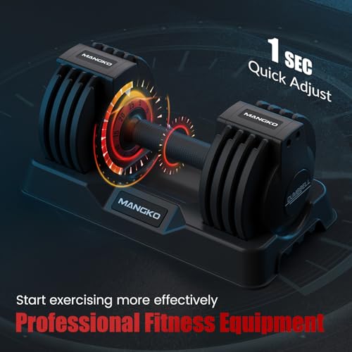 Adjustable 25/55LB Single Dumbbell with Anti-Slip Metal Handle O45864
