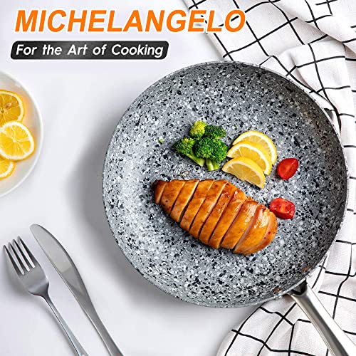 12 Inch Nonstick Stone Frying Pan with Lid U92280