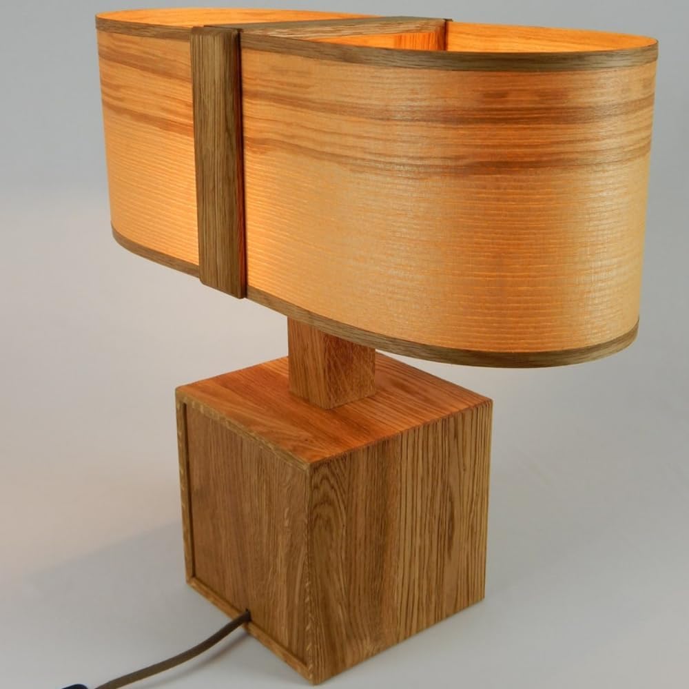 20"W x 18"H x 8"D Oak Wood Table Lamp K921766