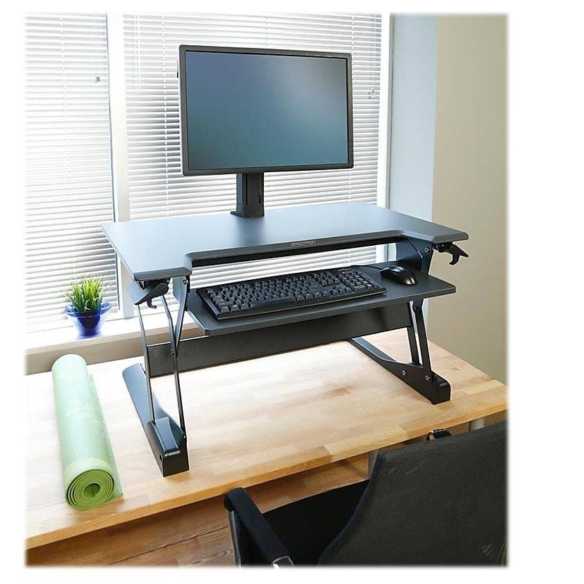 Black Sit-Stand Desktop Workstation B670524