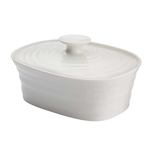 White Porcelain Covered Butter Dish Z3559