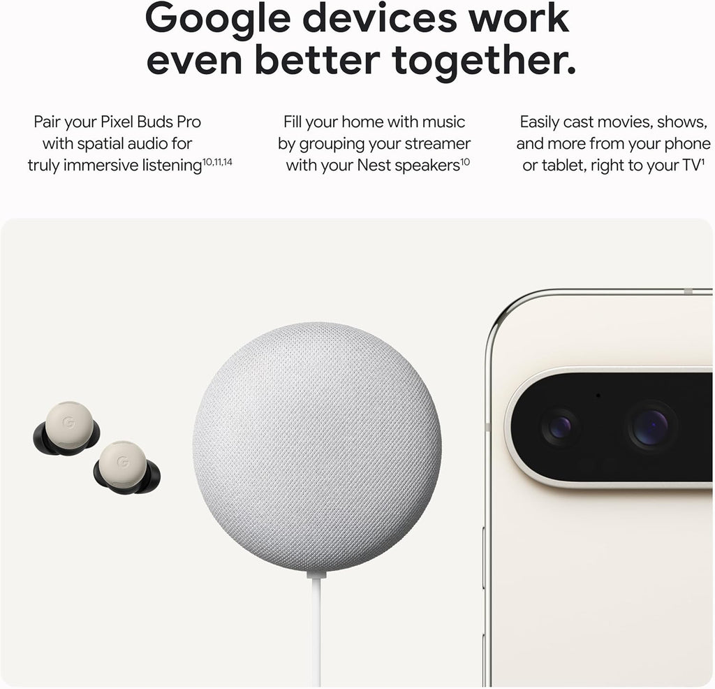 Porcelain 4K Google TV Streamer with Voice Search Remote S8361