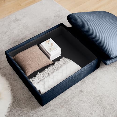 Oversized Corduroy Accent Chair with Storage Ottoman A426670
