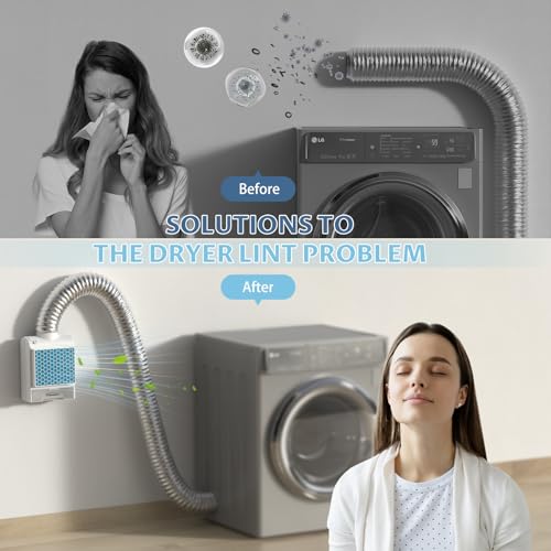 3-in-1 Indoor Dryer Vent Kit with Stainless Steel Screen Filter and 6 Extra Polyester Filters E147