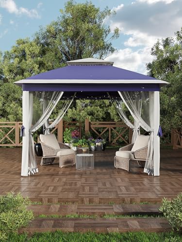Khaki Pop Up Gazebo Tent with Mosquito Netting F607749