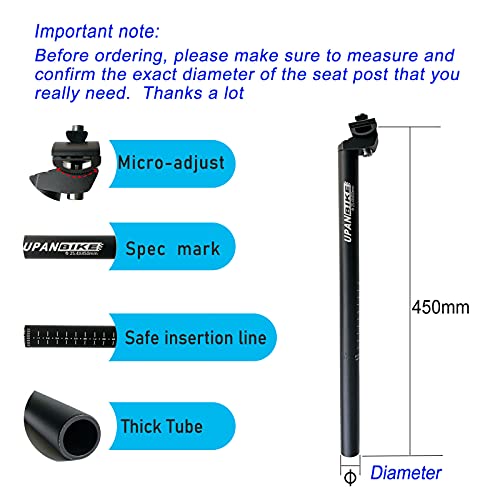 Extra Long Bicycle Seatpost with Micro Adjust Clamp X346