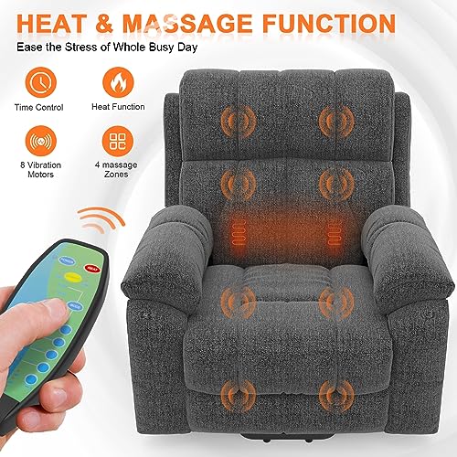 Super Oversized Lift Recliner with Massage and Heat Y58118