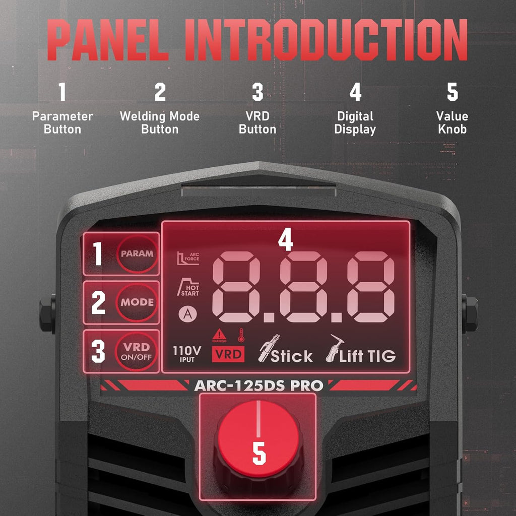 Large LED Display 125Amp Stick Welder E278