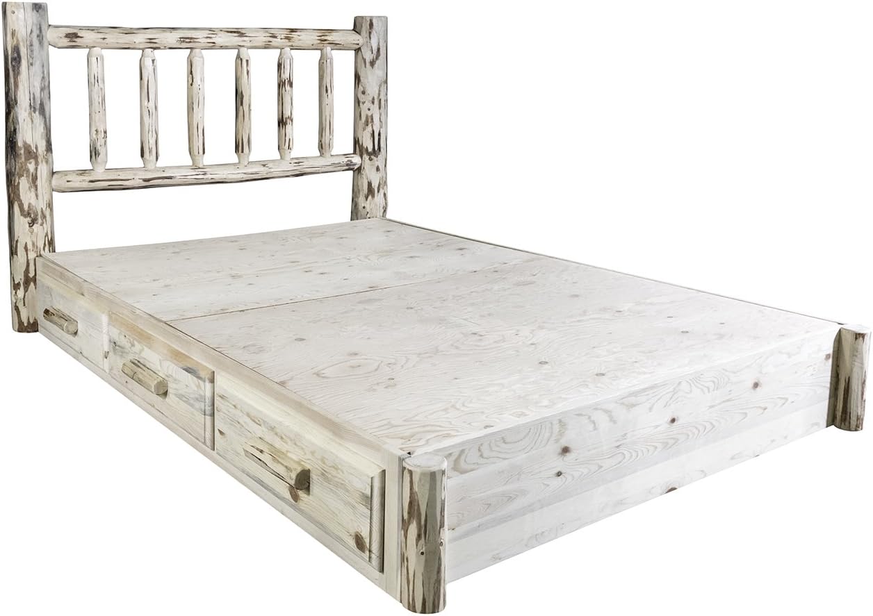 Queen Platform Bed with Storage G742000