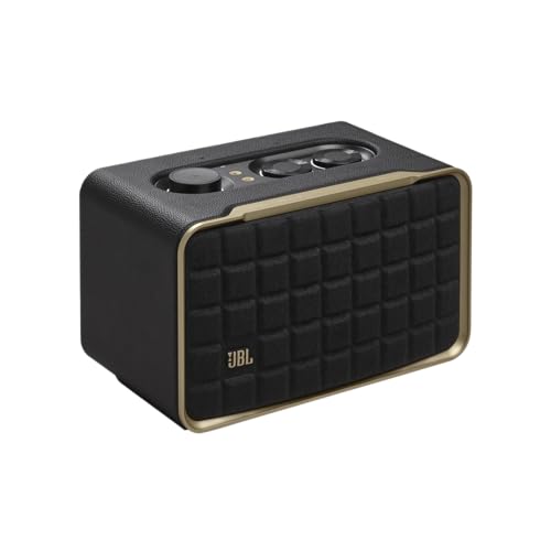 Retro Style Smart Home Speaker with Wi-Fi, Bluetooth and Voice Assistants (Black/Gold) V49666