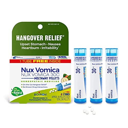 Nux Vomica 30C Homeopathic Medicine 3 Count (240 Pellets) L815