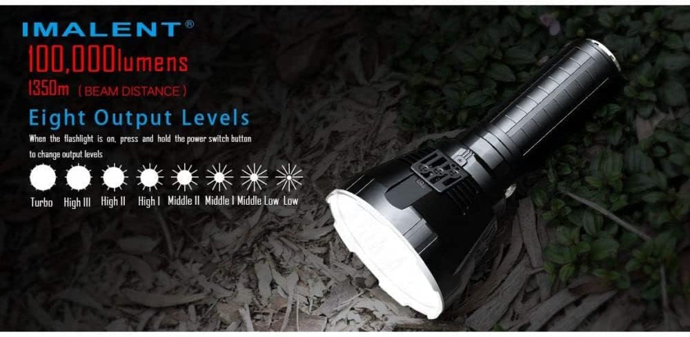 100,000 Lumens Rechargeable LED Flashlight E773