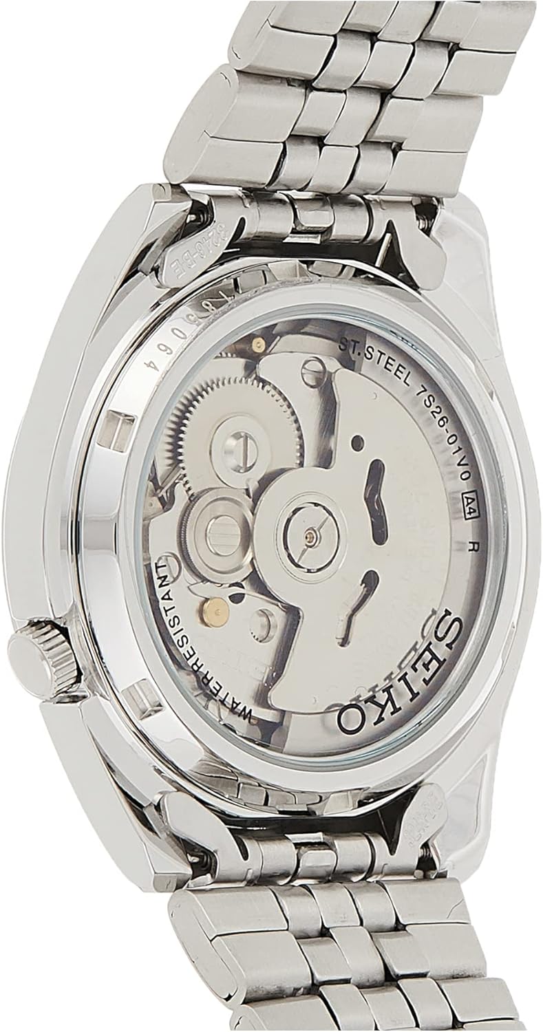 Automatic Watch with Black Dial, Day/Date Calendar, Luminous Hands, Stainless Steel Case & Bracelet T9753