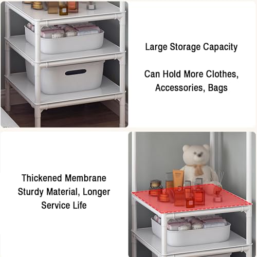 Gray 3-tiers Corner Coat Rack with Storage N958