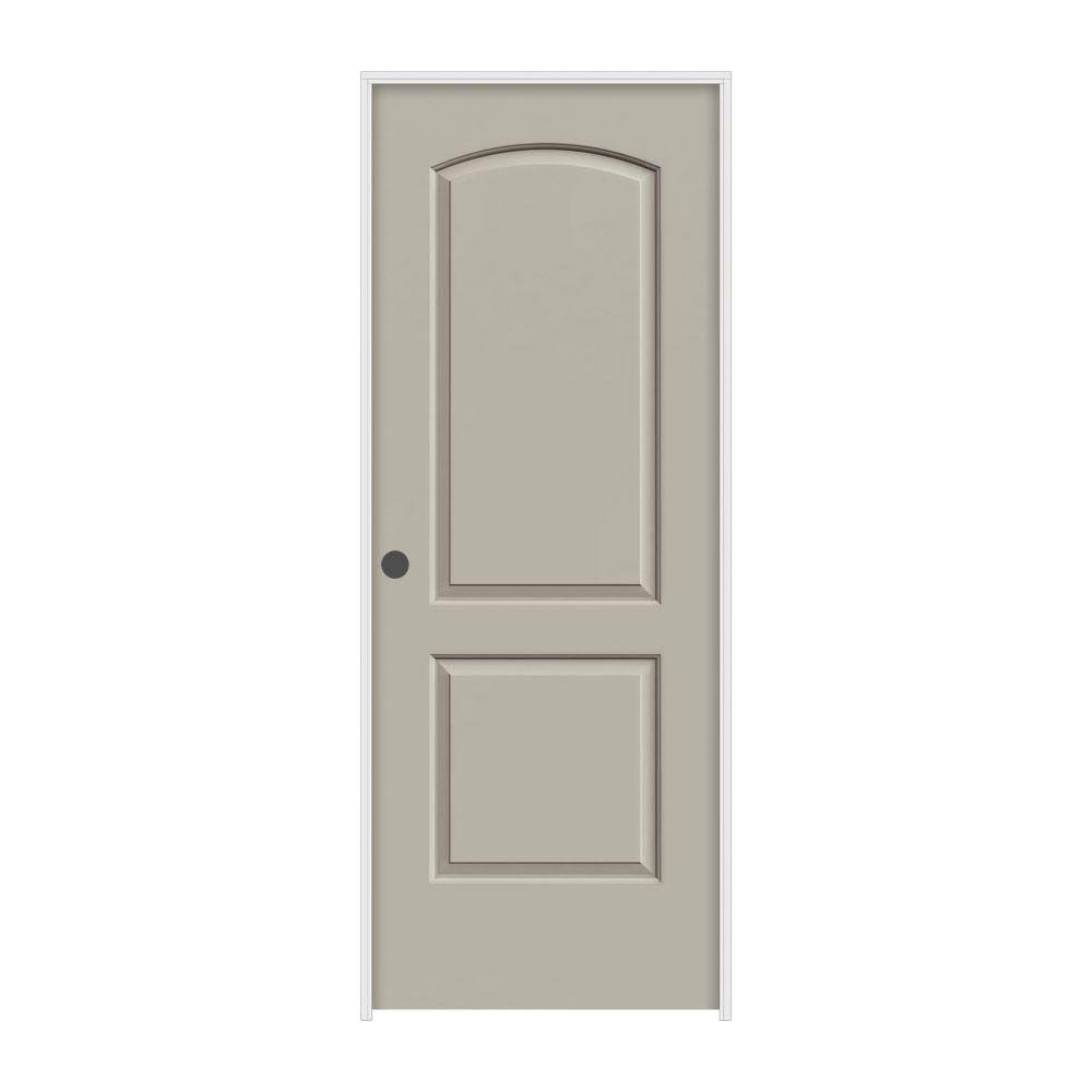 24 in. x 80 in. Desert Sand Painted Right-Hand Smooth Molded Composite MDF Single Prehung Interior Door S116257