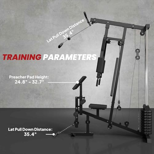 99Lbs Weight Stack Home Gym System Z67161