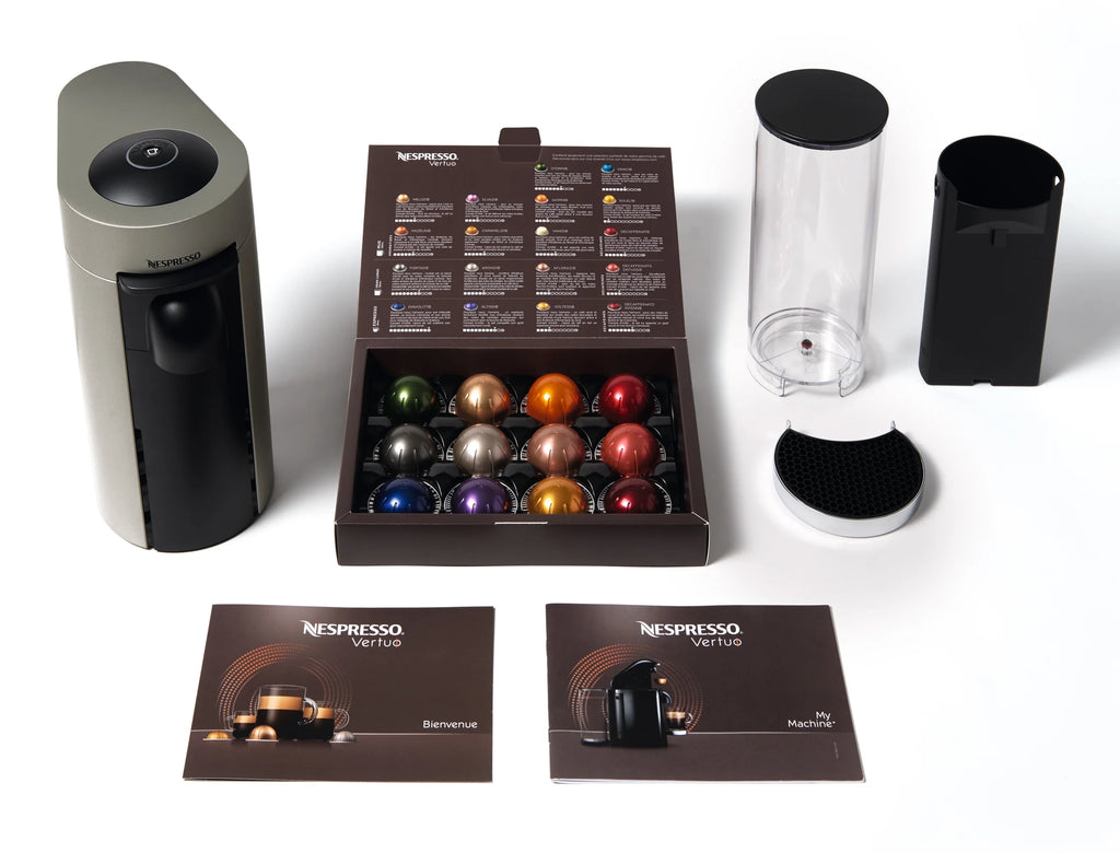 Gray Coffee and Espresso Machine with Aerocinno V4267