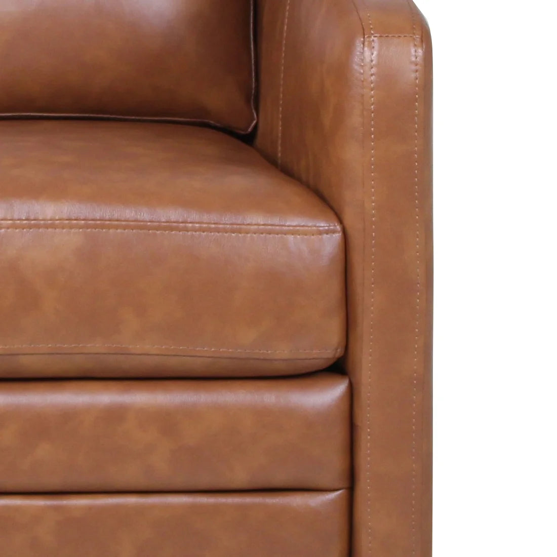 Faux Leather Swivel Accent Chair with Arms D762