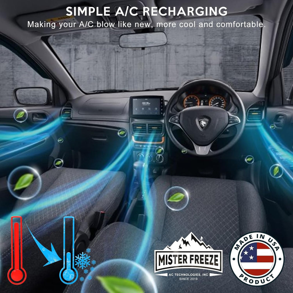 14 Oz R134a Refrigerant Recharge Kit with Wireless Digital Temperature Sensor U14318