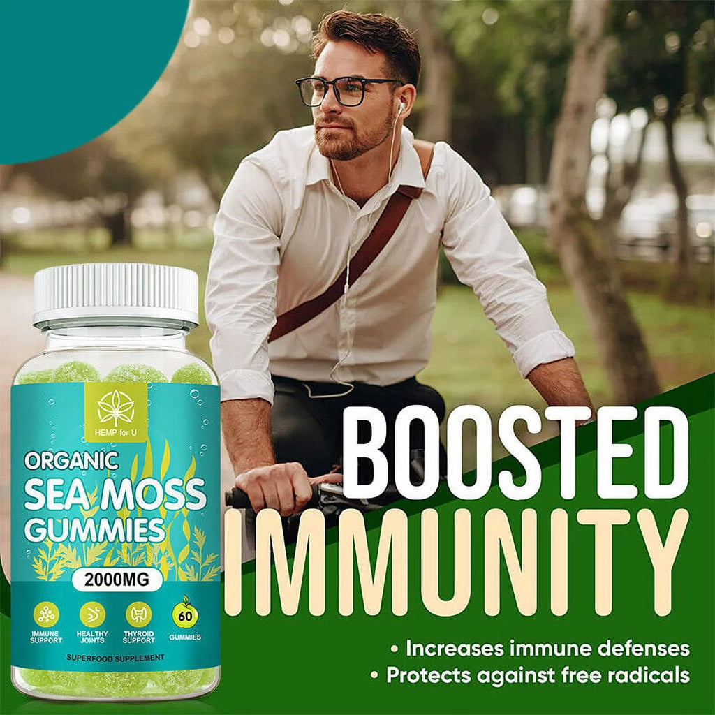 Organic Sea Moss Gummies, 2000mg 60 Capsule K4723