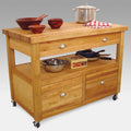 Natural Butcher Block Island Workcenter C386021