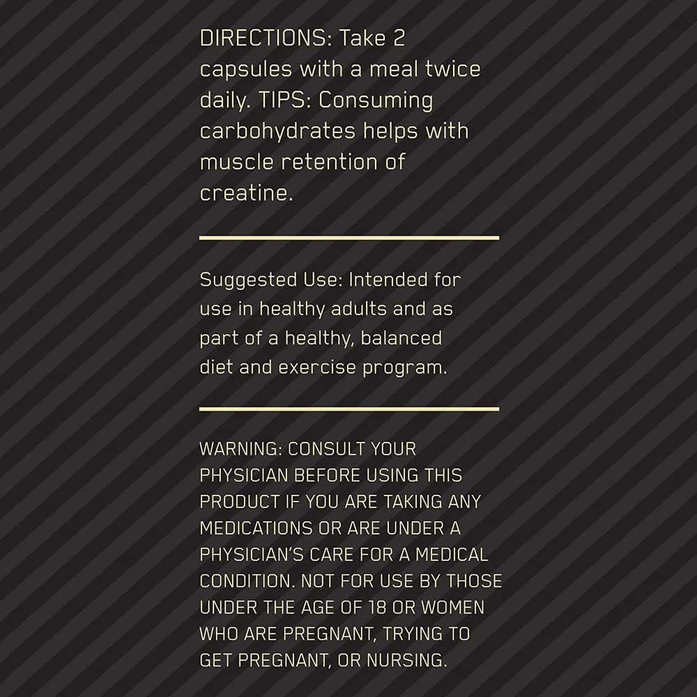 100 Caps Creatine Monohydrate Capsules C57916