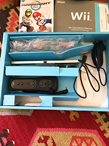 White Wii Console with Mario Kart Wii Bundle F115