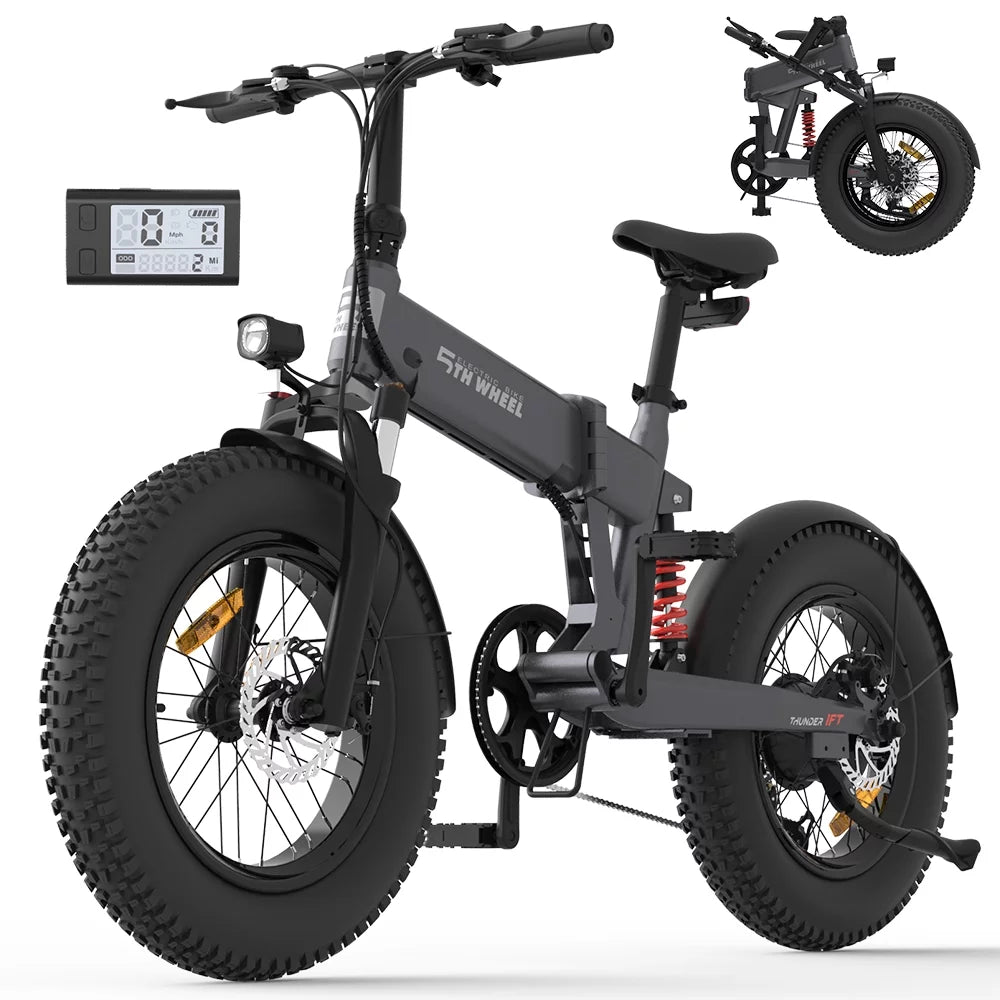 48V 10.5Ah Removable Battery 500W Motor Foldable Fat Tire Electric Bike V223