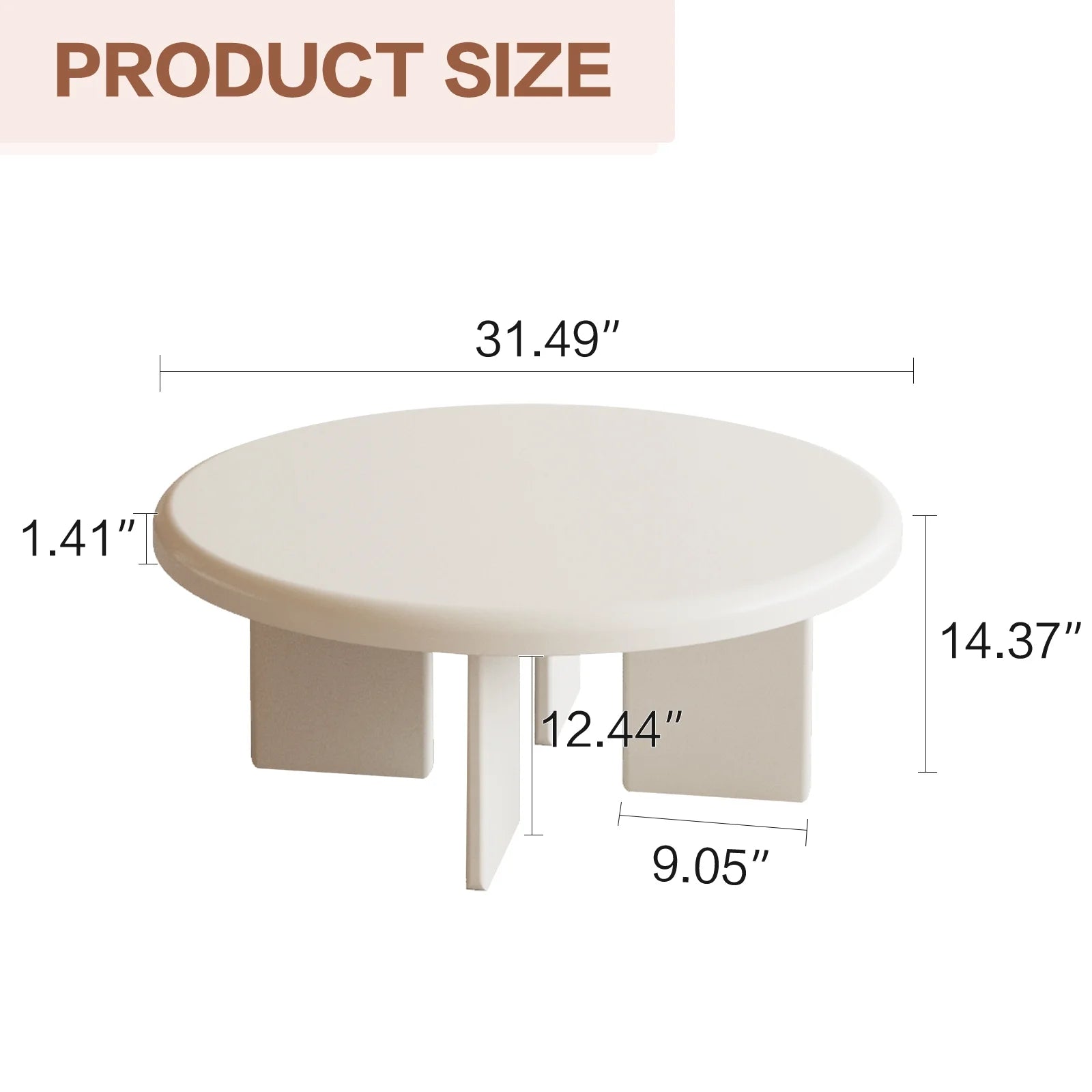 White Round Coffee Table I714593
