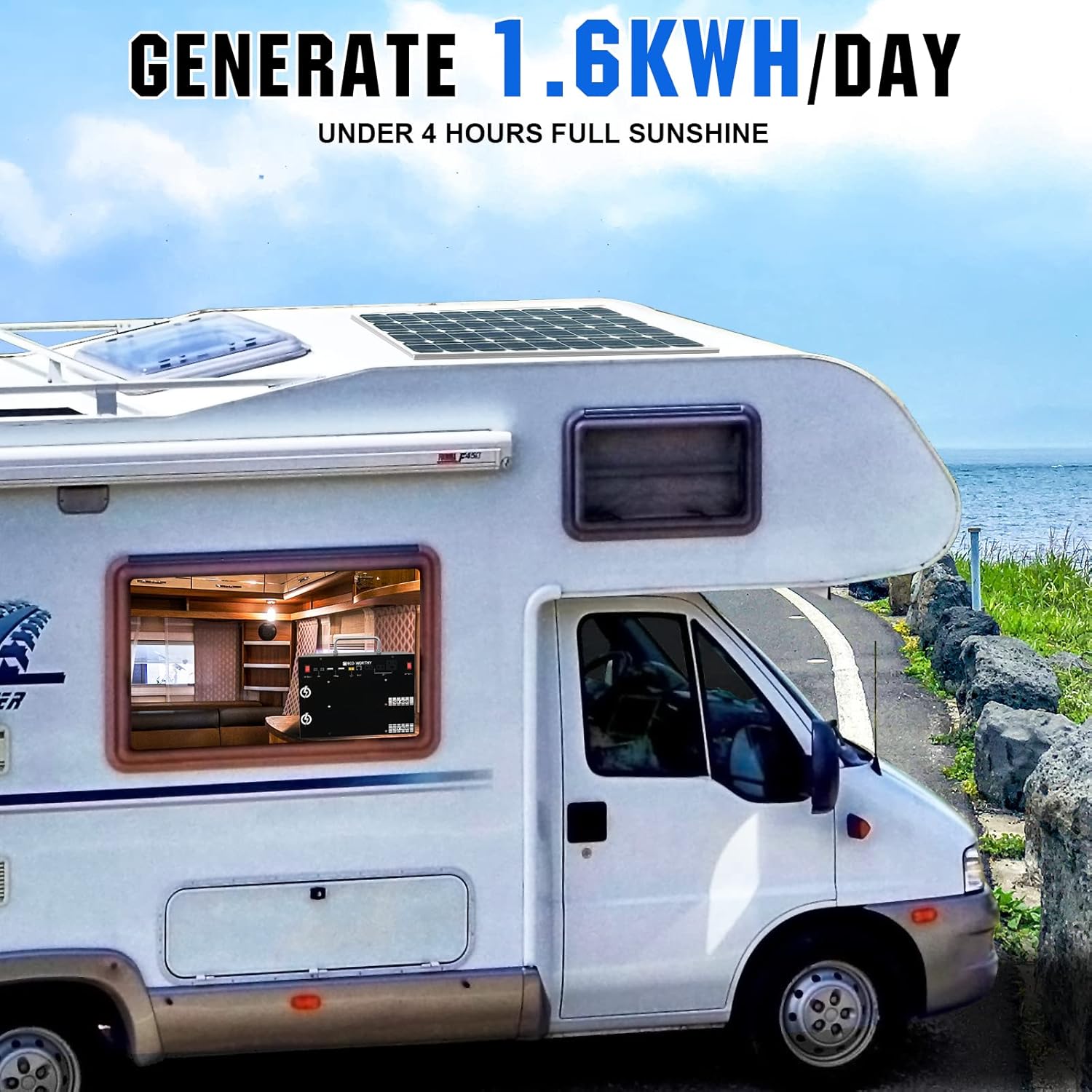 400W 1.6KWH Complete Solar Power System with 2 Solar Panels and Power Station Q987