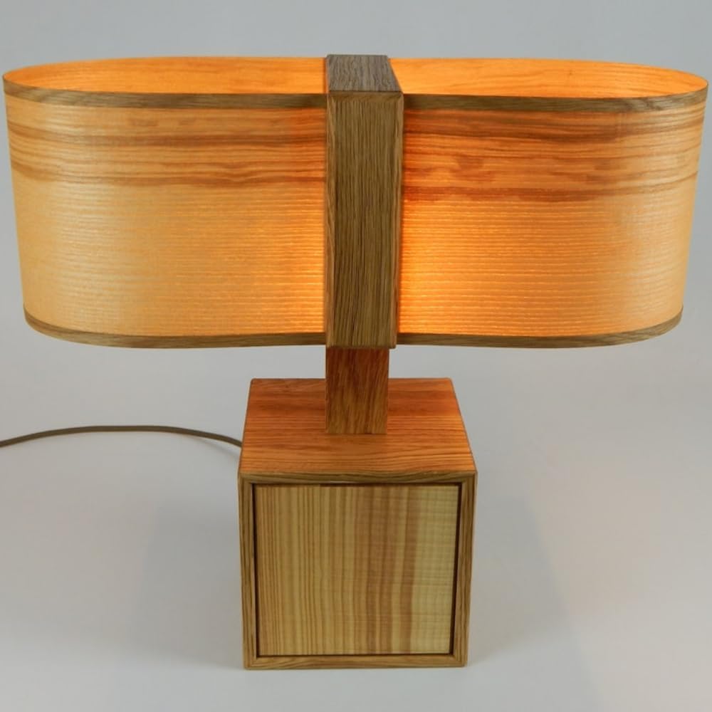 20"W x 18"H x 8"D Oak Wood Table Lamp K921766