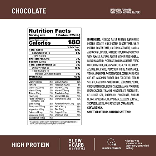 Chocolate Protein Shake, 20g Protein, 12 Count M317