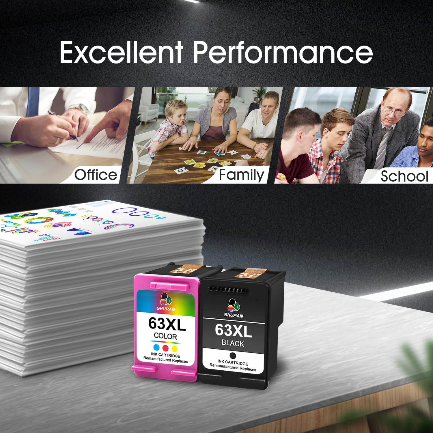 63XL Black and Color Ink Cartridge Combo Pack K9706