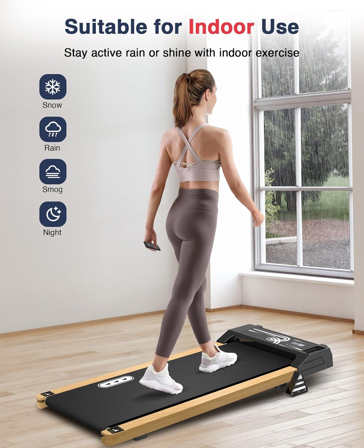 Wood Walking Pad with Incline Under Desk Treadmill V68438