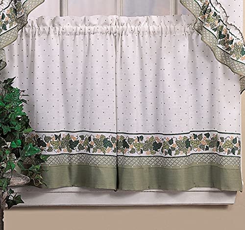 Cottage Ivy Country Curtain Tier And Swag Set, Multi, 56-Inch X 36-Inch P529