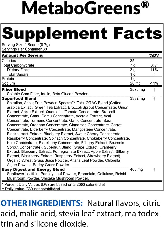 Super Greens Powder with Spectra Blend Berry Flavor (30 Servings) Z22305