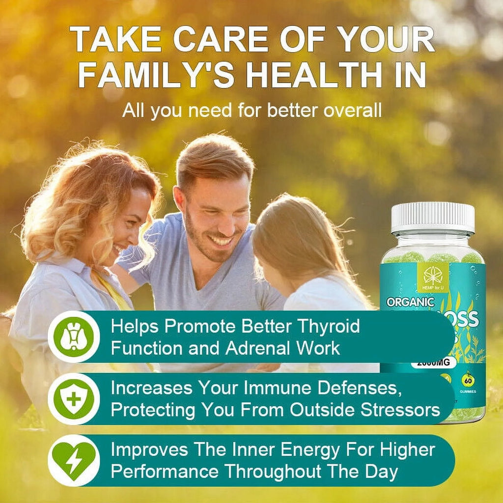 Organic Sea Moss Gummies, 2000mg 60 Capsule K4723