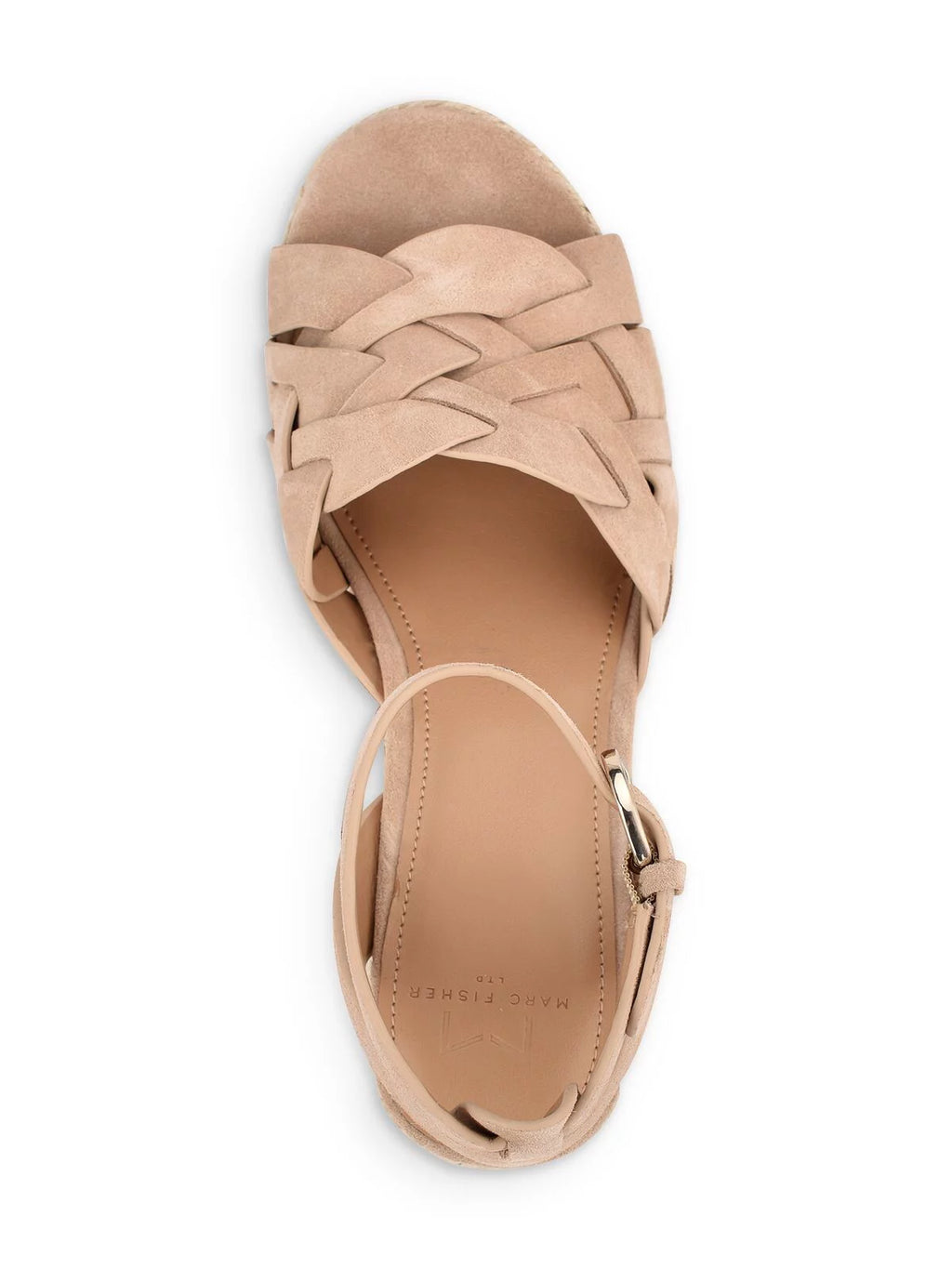 Light Natural Beige Leather Espadrille Shoes V155924