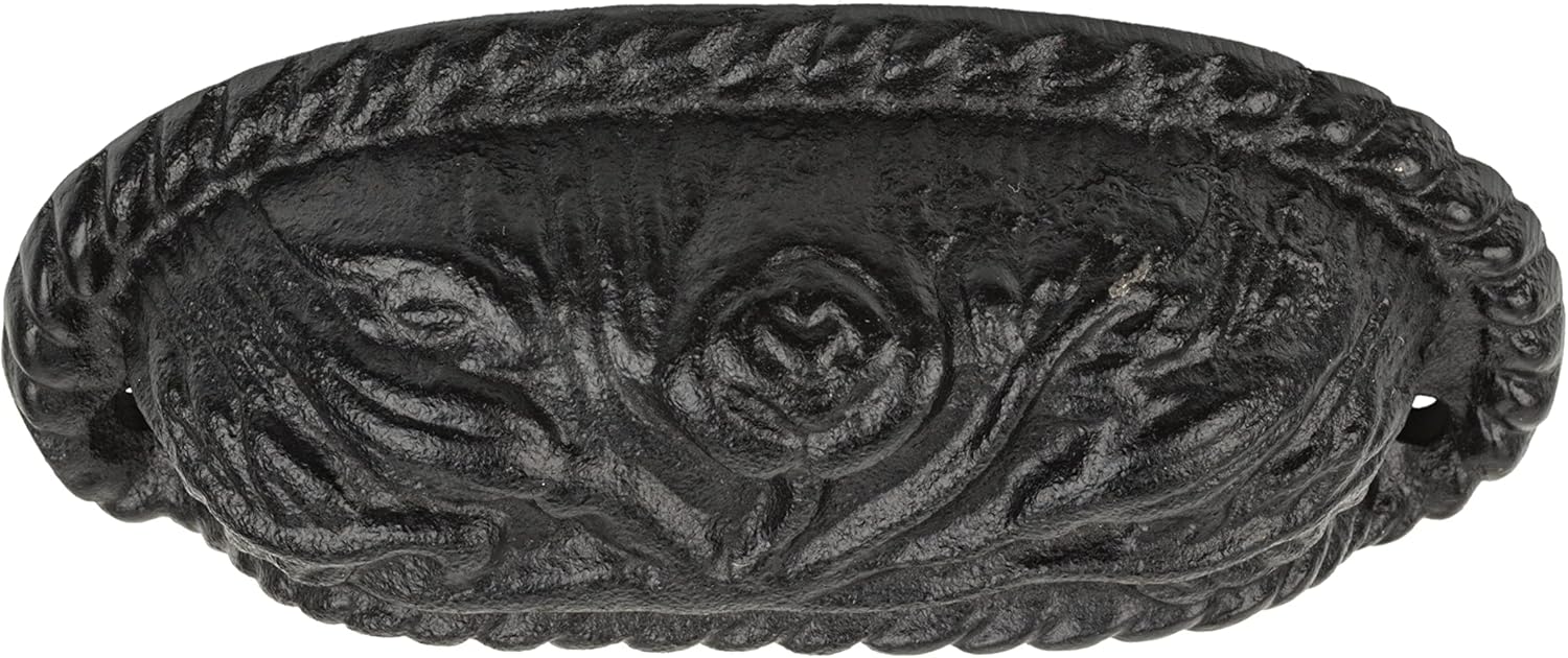 Cast Iron Drawer Bin Pull, 3 1/4" Centers B9327