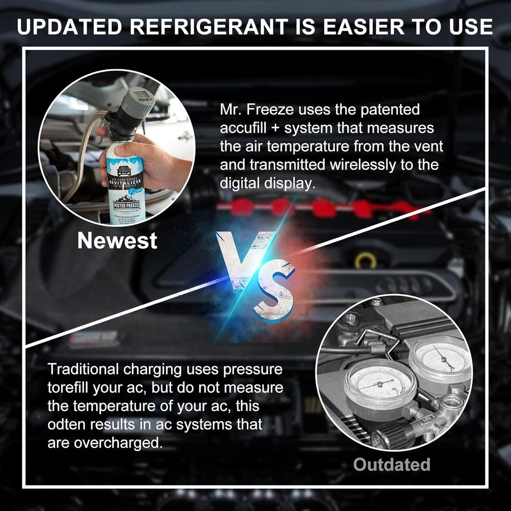 14 Oz R134a Refrigerant Recharge Kit with Wireless Digital Temperature Sensor U14318