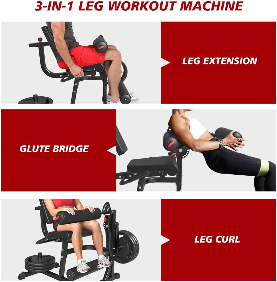 Adjustable Plate Loaded Leg Rotary Extension Machine S37578
