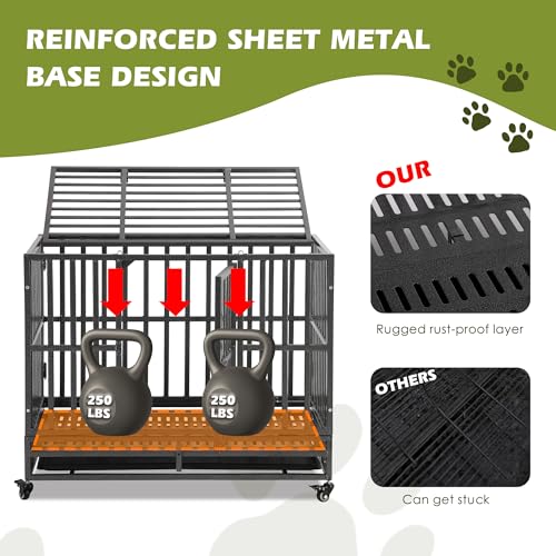 38 inch Folding Dog Crate with Removable Tray P660